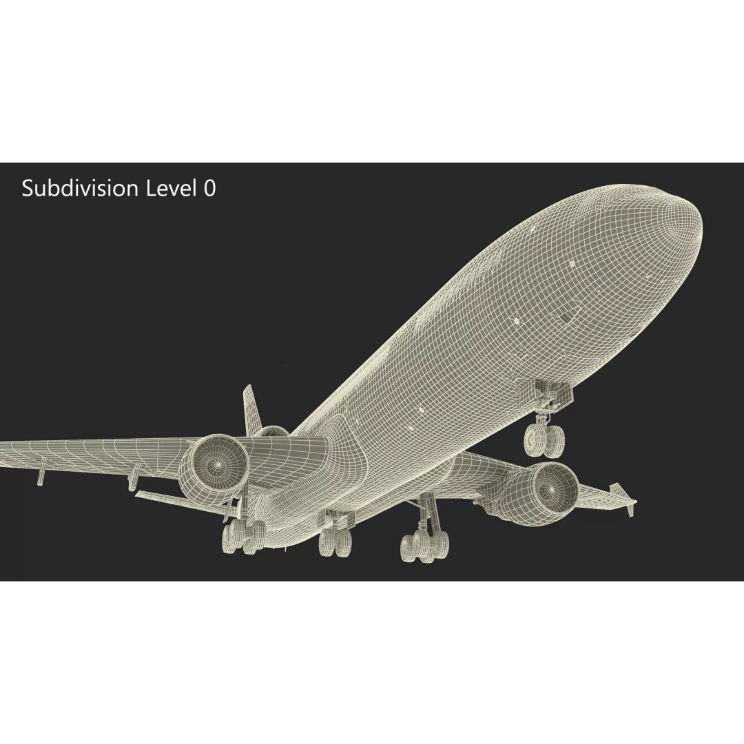 McDonnell Douglas MD-11 3D Model – High Poly Airliner, FBX, PBR Textures - View 27