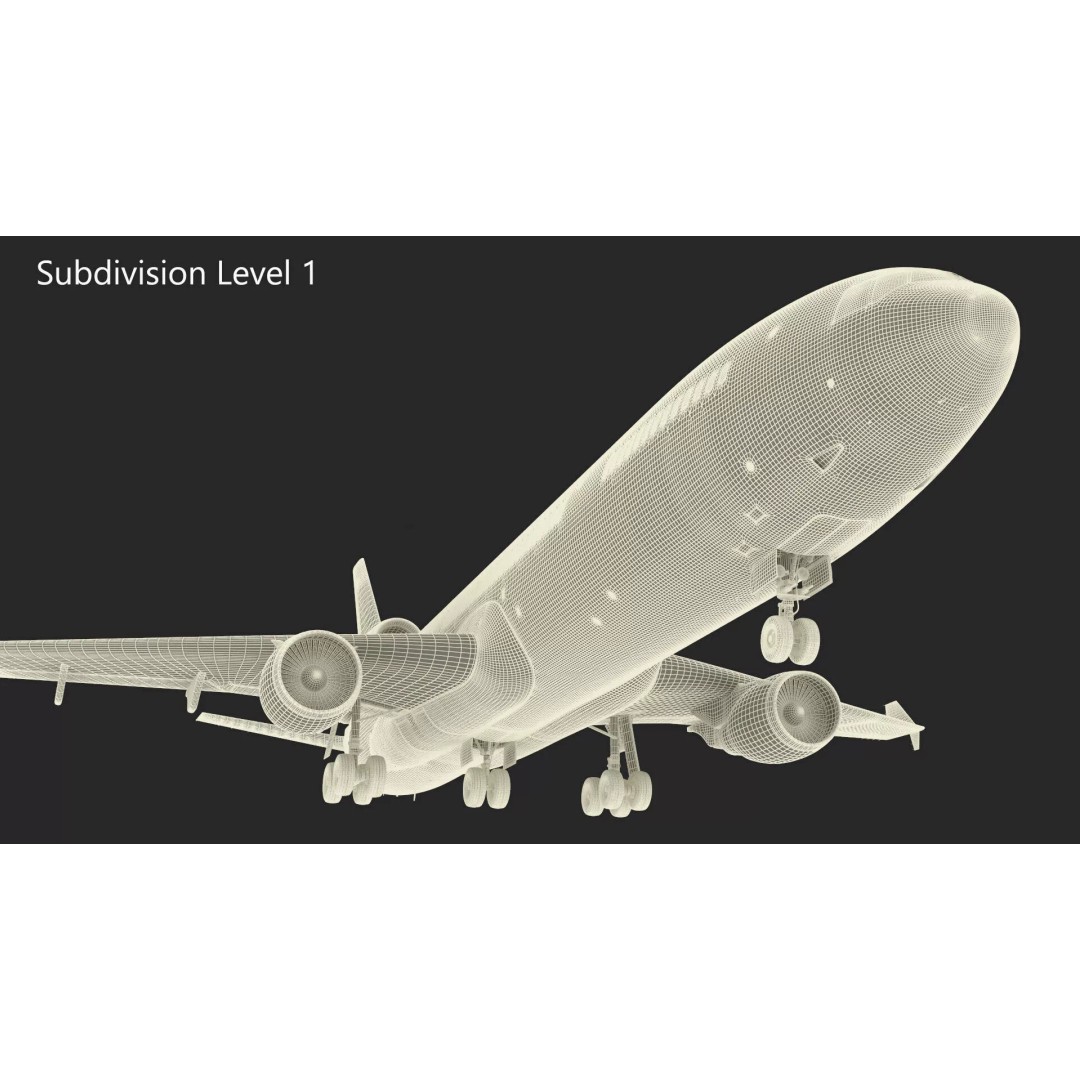 McDonnell Douglas MD-11 3D Model – High Poly Airliner, FBX, PBR Textures - View 28