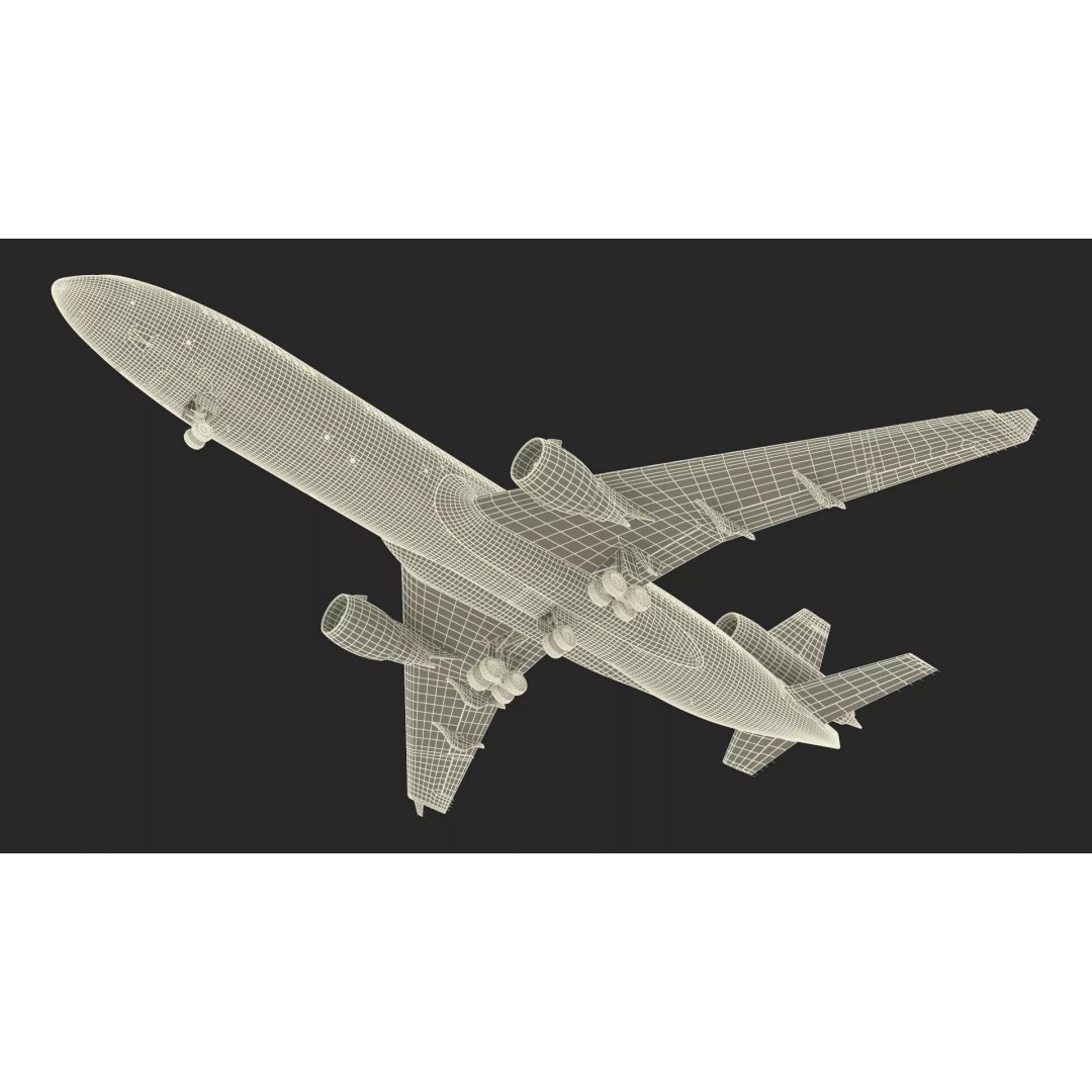 McDonnell Douglas MD-11 3D Model – High Poly Airliner, FBX, PBR Textures - View 34