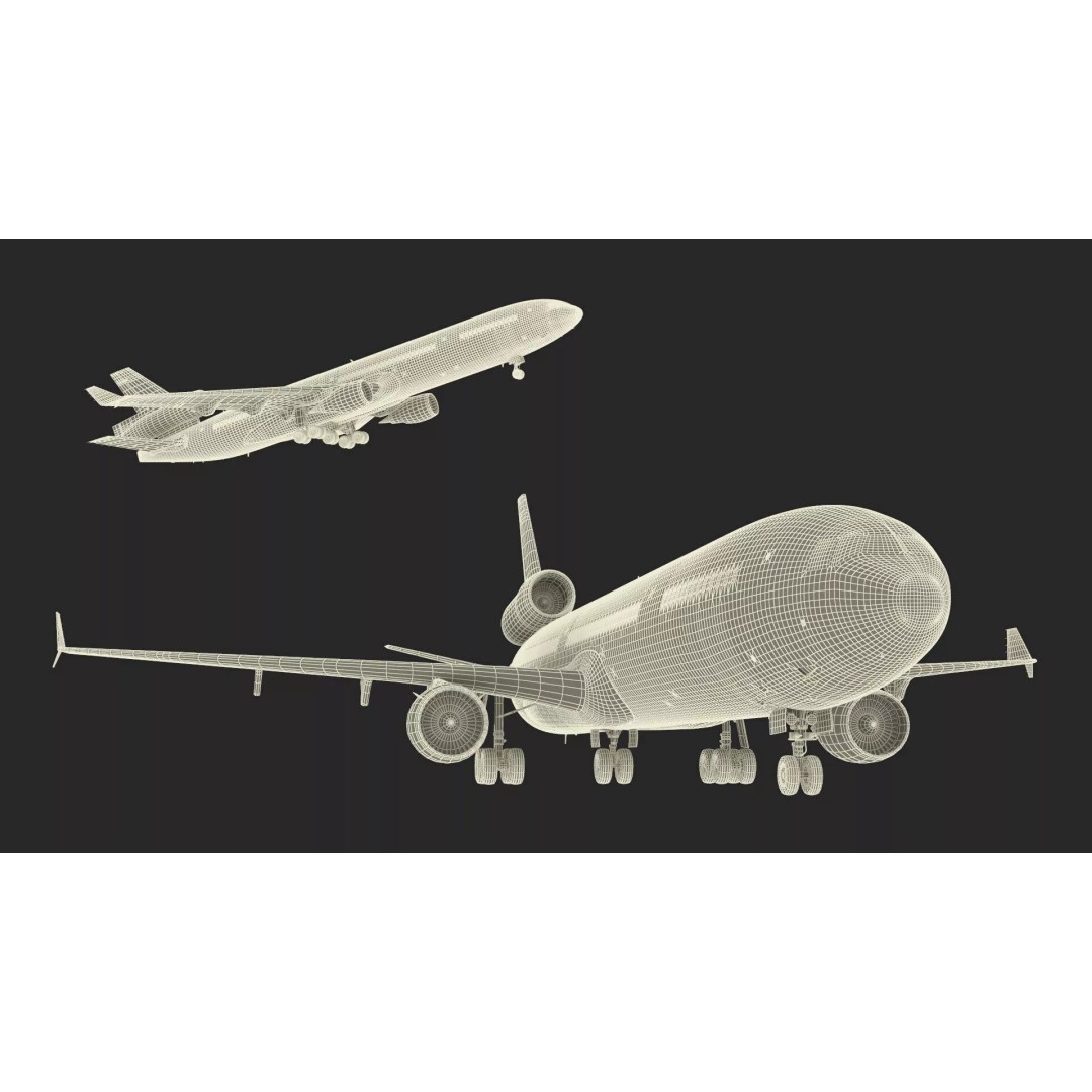 McDonnell Douglas MD-11 3D Model – High Poly Airliner, FBX, PBR Textures - View 38
