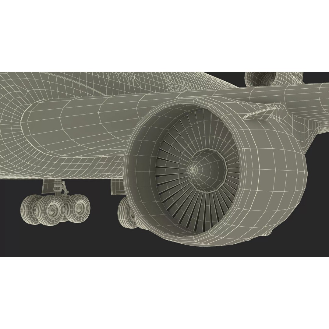 McDonnell Douglas MD-11 3D Model – High Poly Airliner, FBX, PBR Textures - View 41