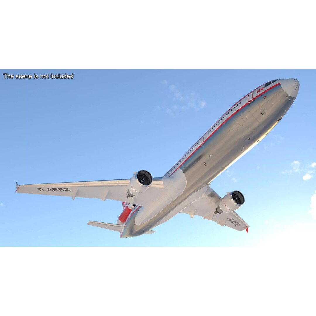 McDonnell Douglas MD-11 3D Model – High Poly Airliner, FBX, PBR Textures - View 7