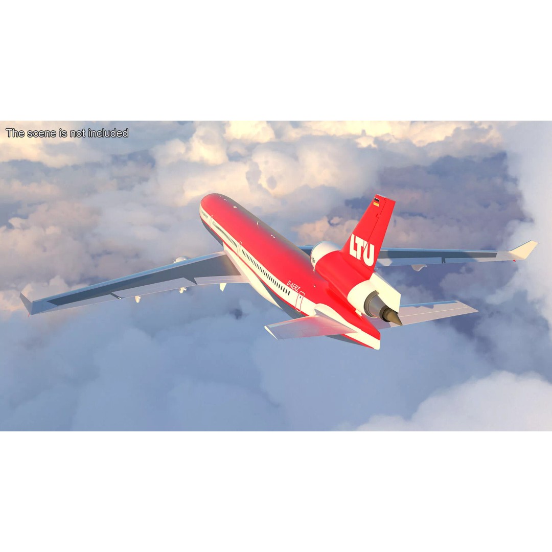 McDonnell Douglas MD-11 3D Model – High Poly Airliner, FBX, PBR Textures - View 8