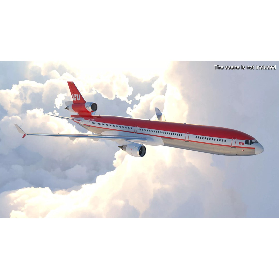 McDonnell Douglas MD-11 3D Model – High Poly Airliner, FBX, PBR Textures - View 9