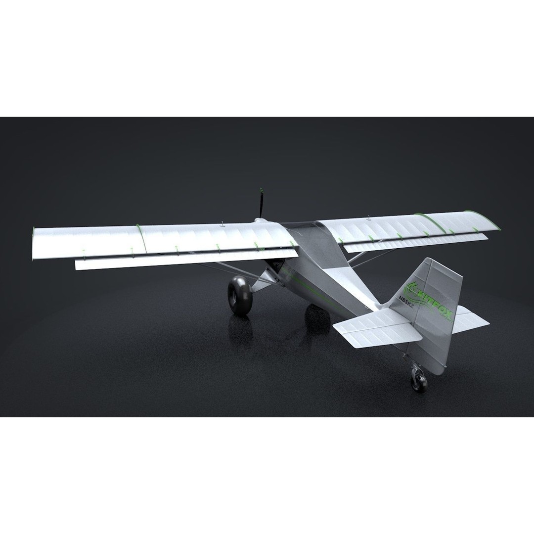 Kit Fox S7 STI 3D Model – Rigged C4D Aircraft for Flight Simulation - View 11