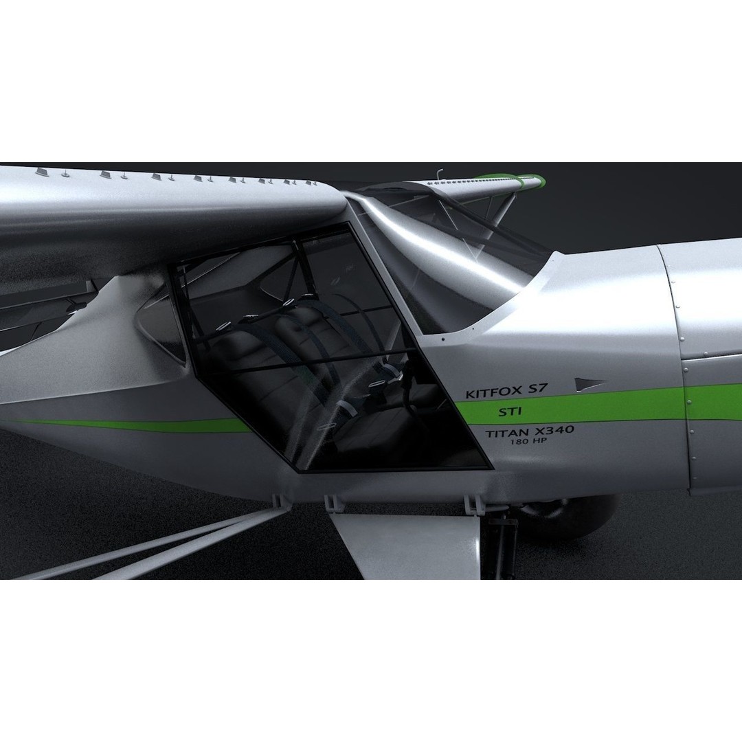 Kit Fox S7 STI 3D Model – Rigged C4D Aircraft for Flight Simulation - View 12