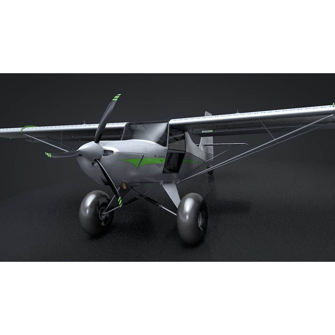 Kit Fox S7 STI 3D Model – Rigged C4D Aircraft for Flight Simulation - View 3