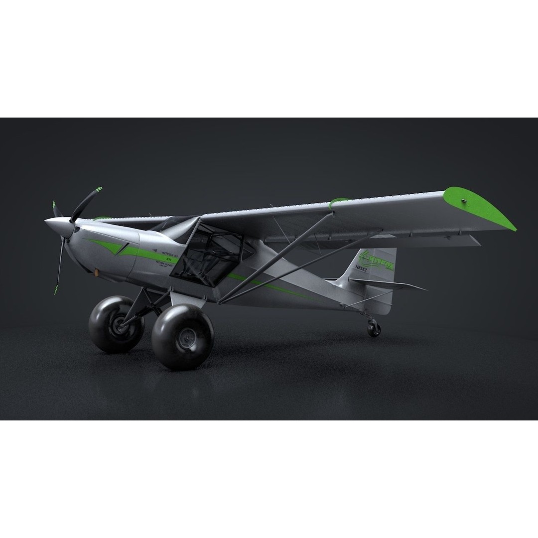 Kit Fox S7 STI 3D Model – Rigged C4D Aircraft for Flight Simulation - View 4