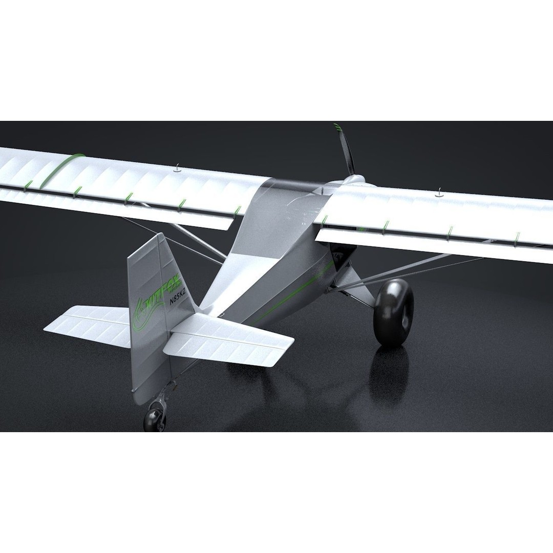 Kit Fox S7 STI 3D Model – Rigged C4D Aircraft for Flight Simulation - View 7
