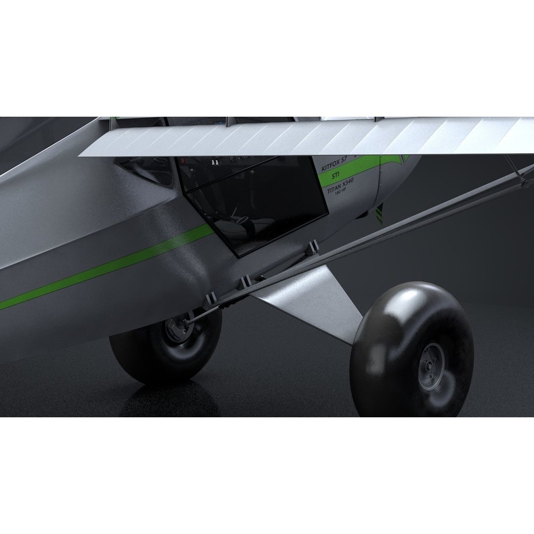 Kit Fox S7 STI 3D Model – Rigged C4D Aircraft for Flight Simulation - View 8