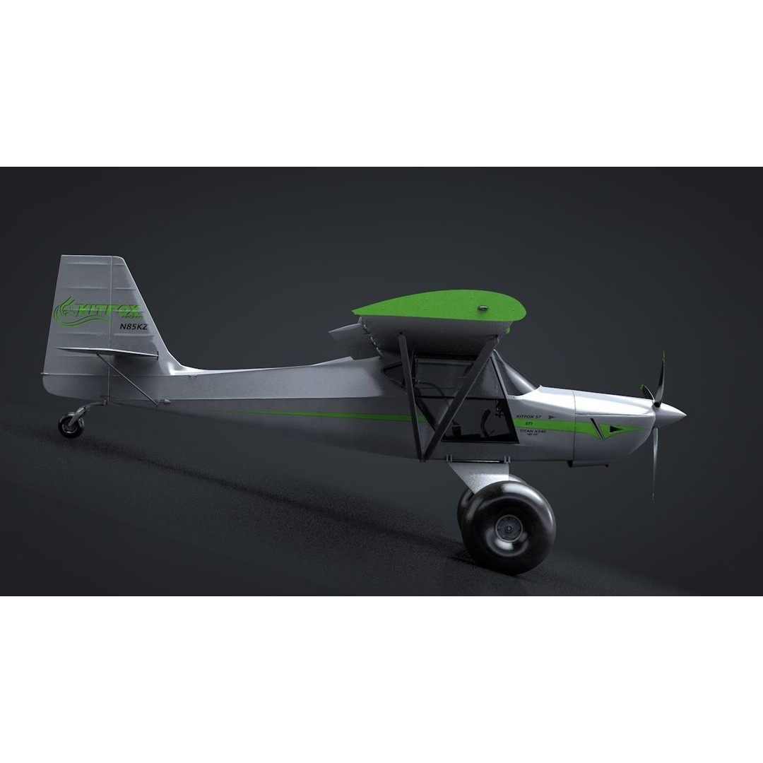 Kit Fox S7 STI 3D Model – Rigged C4D Aircraft for Flight Simulation - View 9