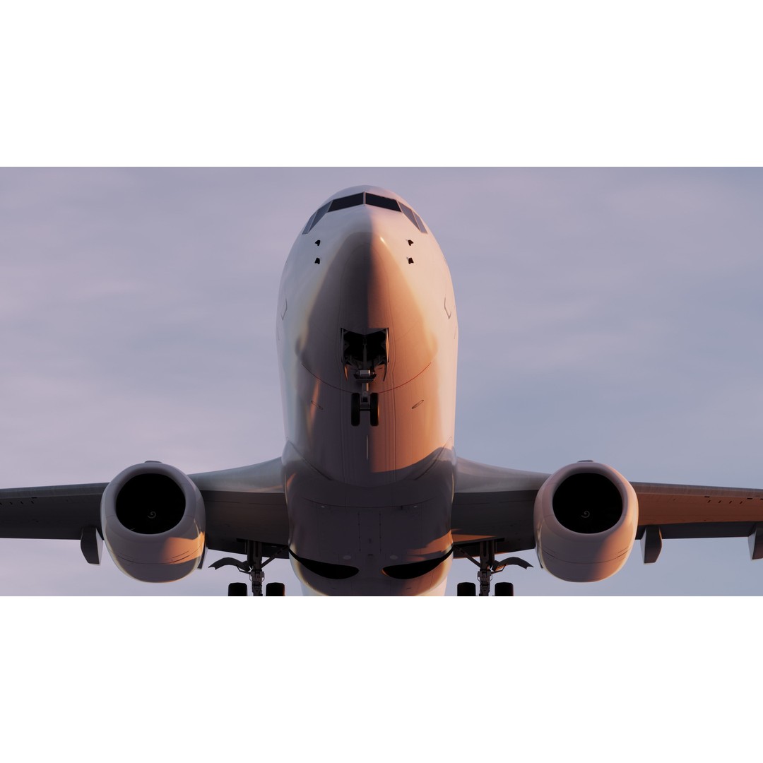 Boeing 737-800 3D Model – High-Detail Aircraft Template, FBX, OBJ - View 12