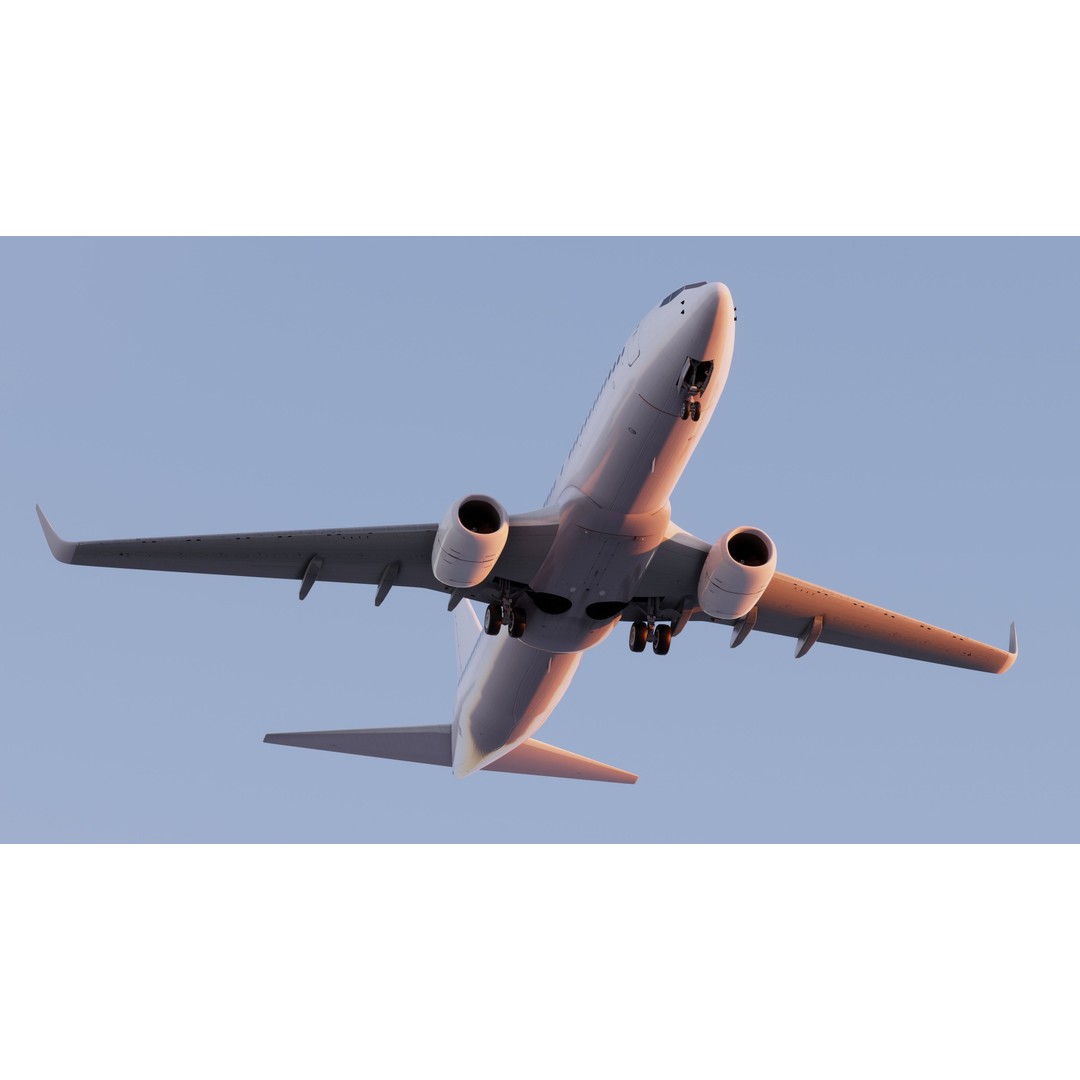 Boeing 737-800 3D Model – High-Detail Aircraft Template, FBX, OBJ - View 13