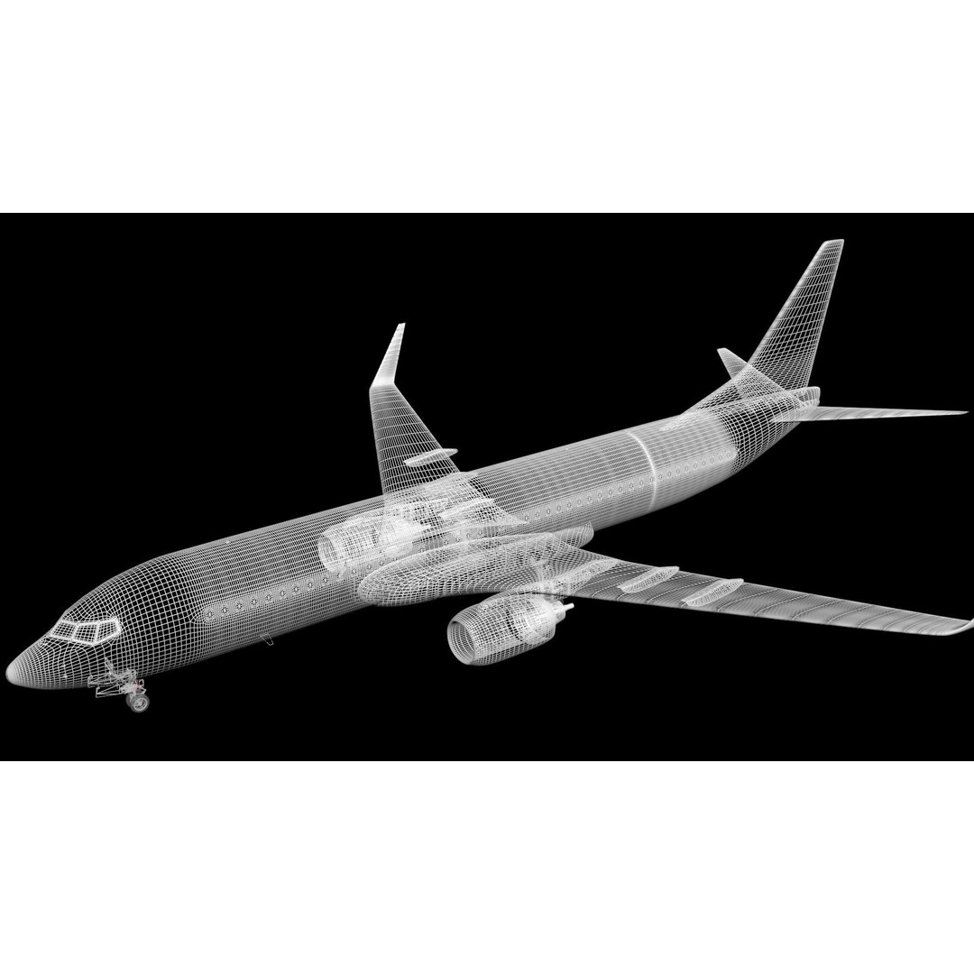 Boeing 737-800 3D Model – High-Detail Aircraft Template, FBX, OBJ - View 16