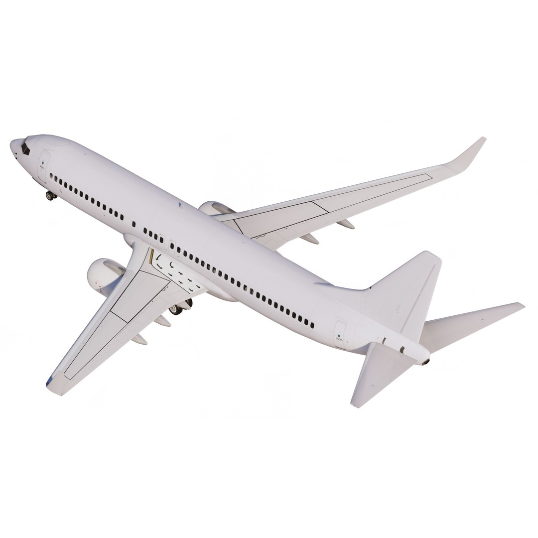 Boeing 737-800 3D Model – High-Detail Aircraft Template, FBX, OBJ - View 5