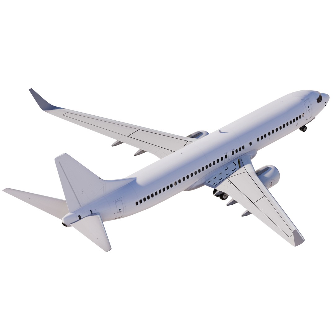 Boeing 737-800 3D Model – High-Detail Aircraft Template, FBX, OBJ - View 6