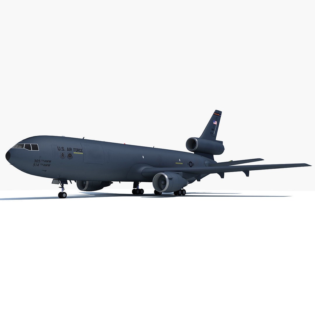 McDonnell Douglas KC-10 Extender 3D Model – High-Quality Jet Aircraft Asset - View 10