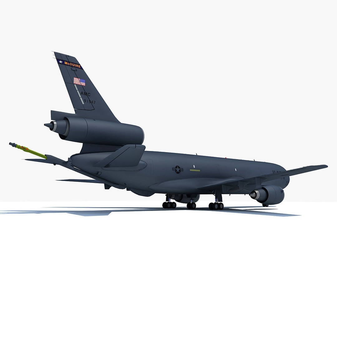 McDonnell Douglas KC-10 Extender 3D Model – High-Quality Jet Aircraft Asset - View 11