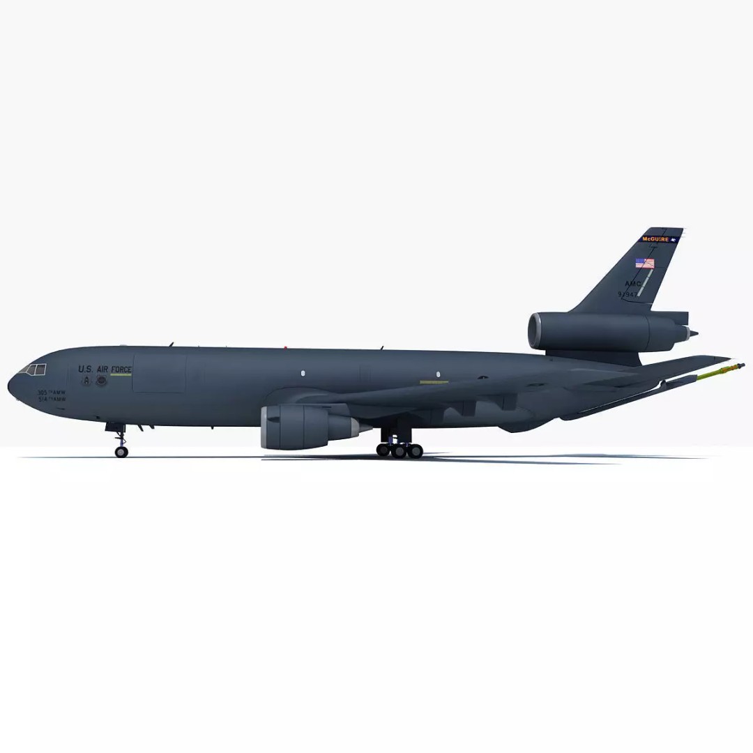 McDonnell Douglas KC-10 Extender 3D Model – High-Quality Jet Aircraft Asset - View 2