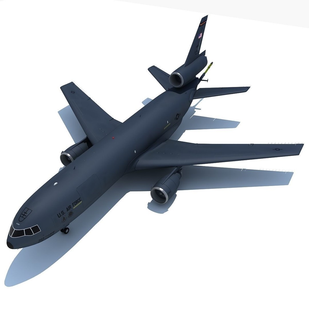 McDonnell Douglas KC-10 Extender 3D Model – High-Quality Jet Aircraft Asset - View 3