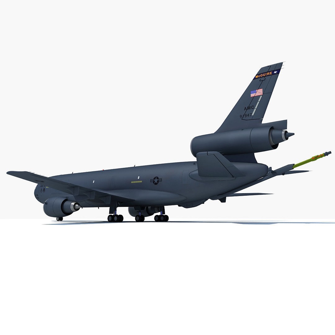 McDonnell Douglas KC-10 Extender 3D Model – High-Quality Jet Aircraft Asset - View 6