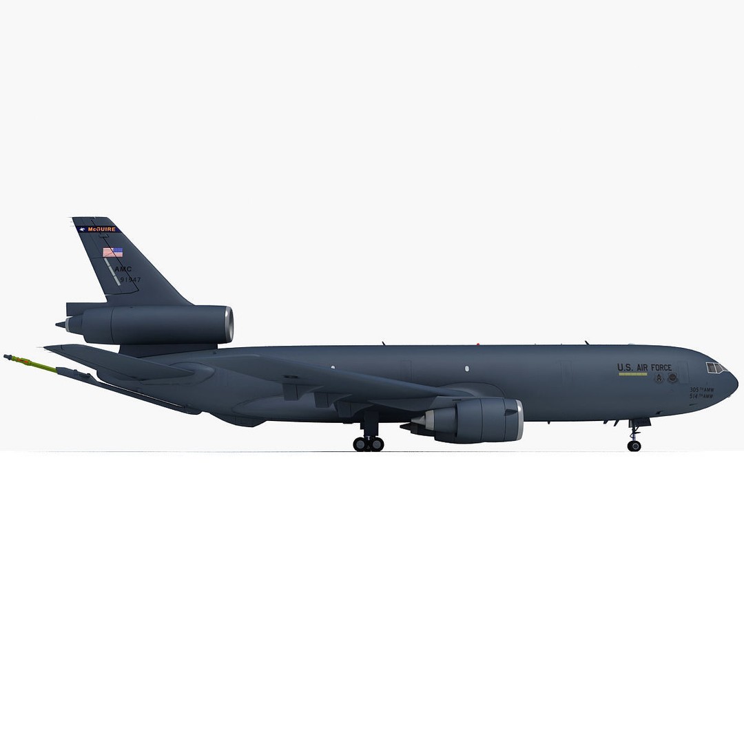McDonnell Douglas KC-10 Extender 3D Model – High-Quality Jet Aircraft Asset - View 8