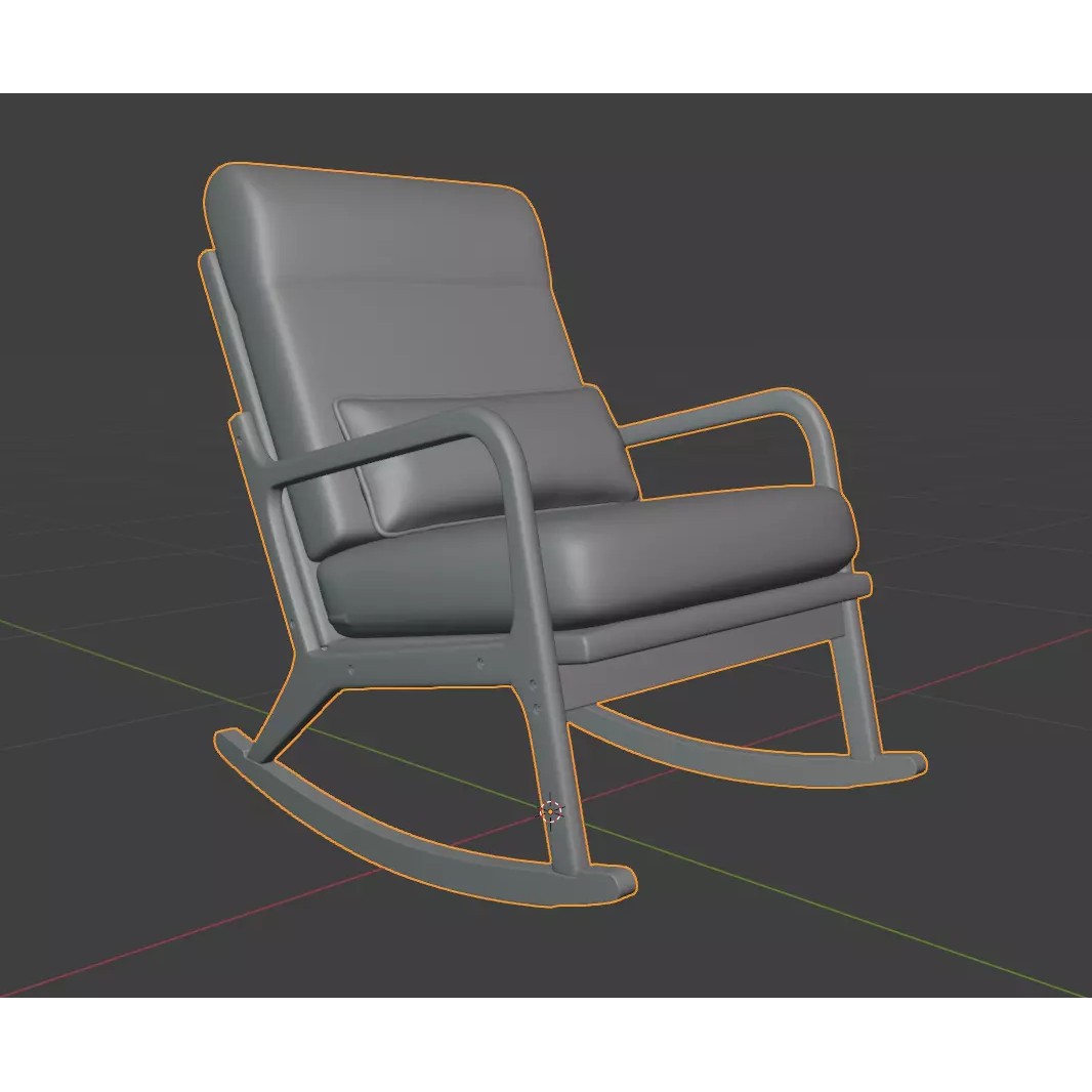 Rocking Arm Chair - Low-Poly Game-Ready 3D Model