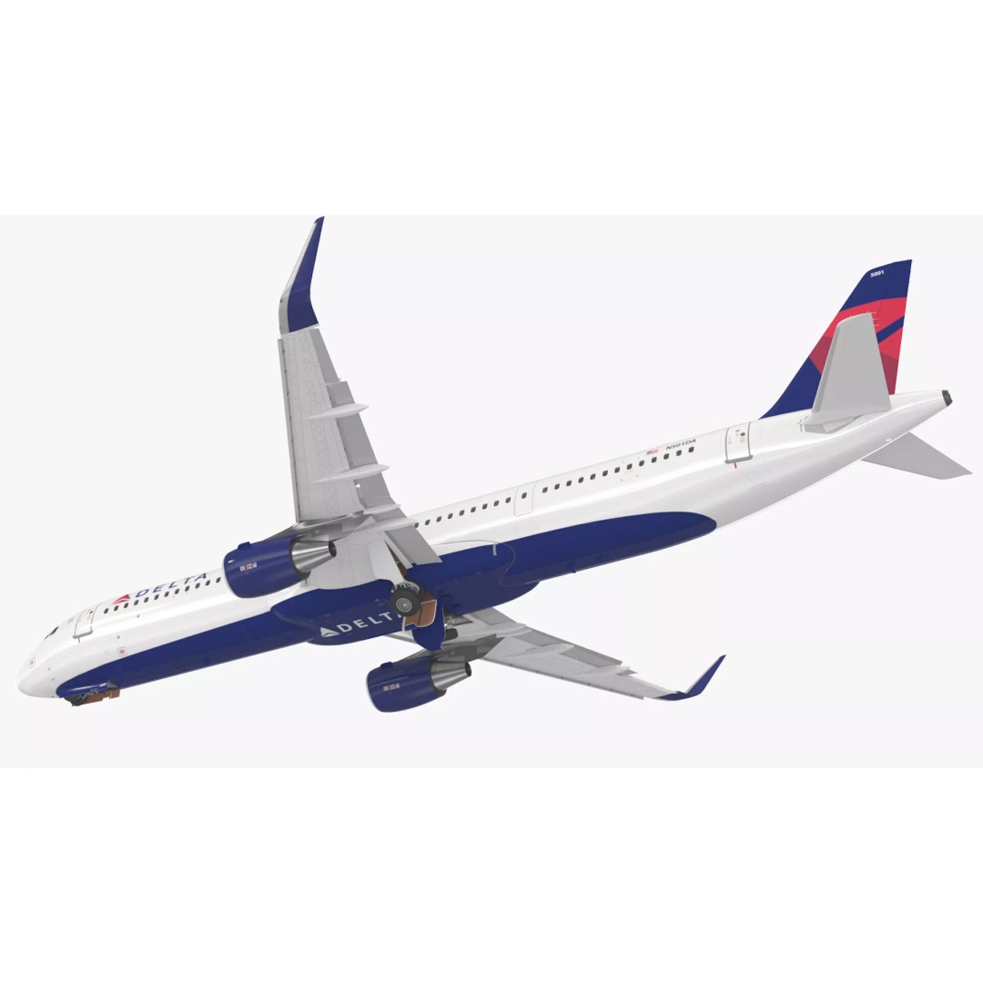Delta Air Lines Airbus A321 NEO 3D Model – Rigged Cinema 4D Aircraft - View 16