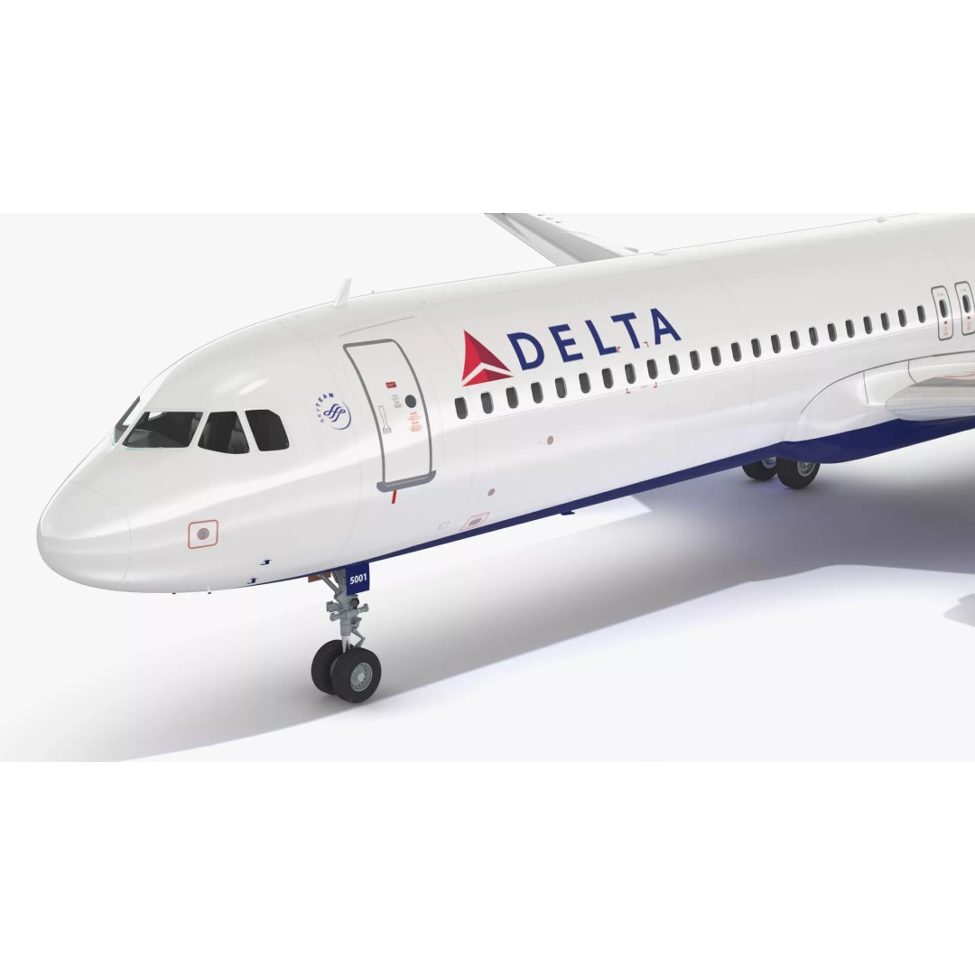 Delta Air Lines Airbus A321 NEO 3D Model – Rigged Cinema 4D Aircraft - View 23