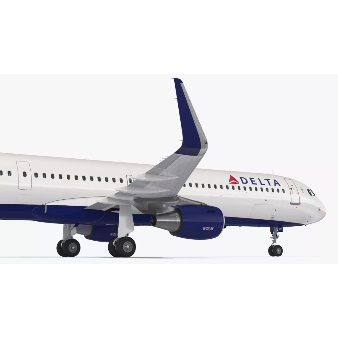 Delta Air Lines Airbus A321 NEO 3D Model – Rigged Cinema 4D Aircraft - View 24
