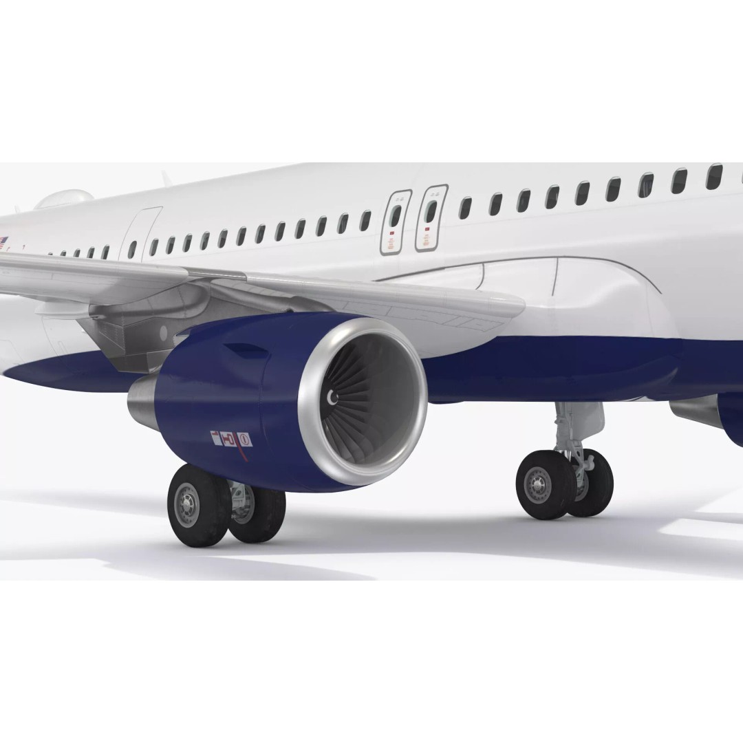 Delta Air Lines Airbus A321 NEO 3D Model – Rigged Cinema 4D Aircraft - View 26