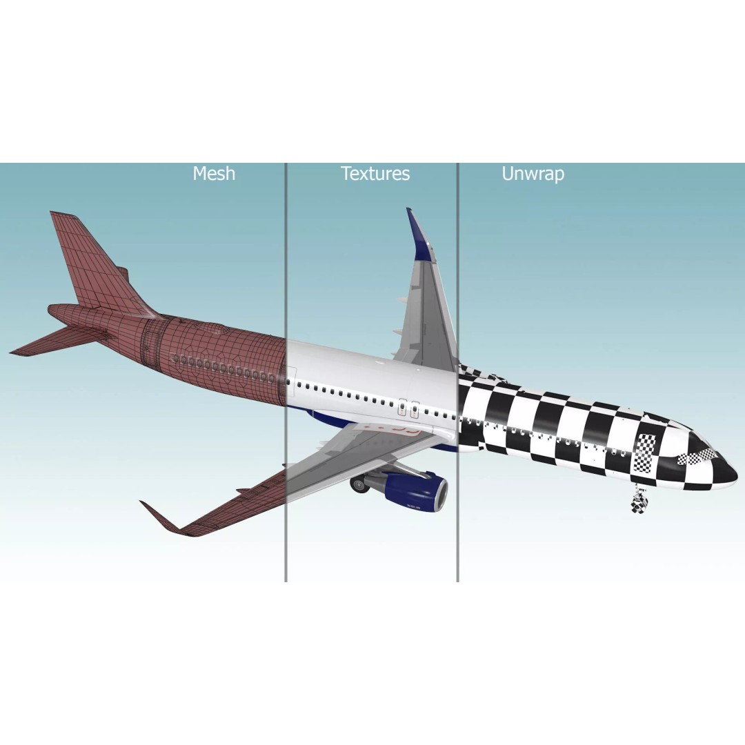Delta Air Lines Airbus A321 NEO 3D Model – Rigged Cinema 4D Aircraft - View 28