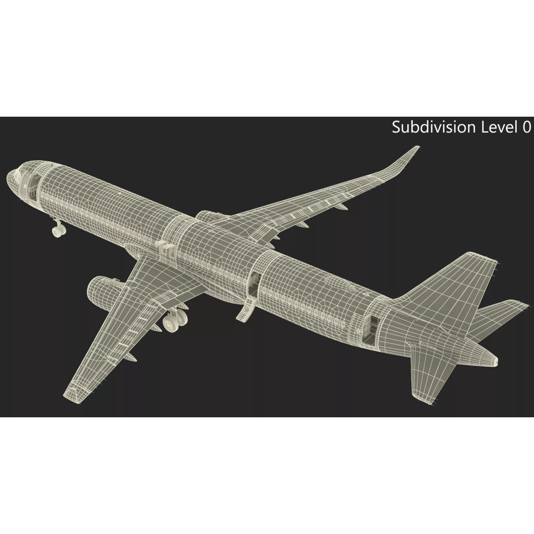 Delta Air Lines Airbus A321 NEO 3D Model – Rigged Cinema 4D Aircraft - View 29