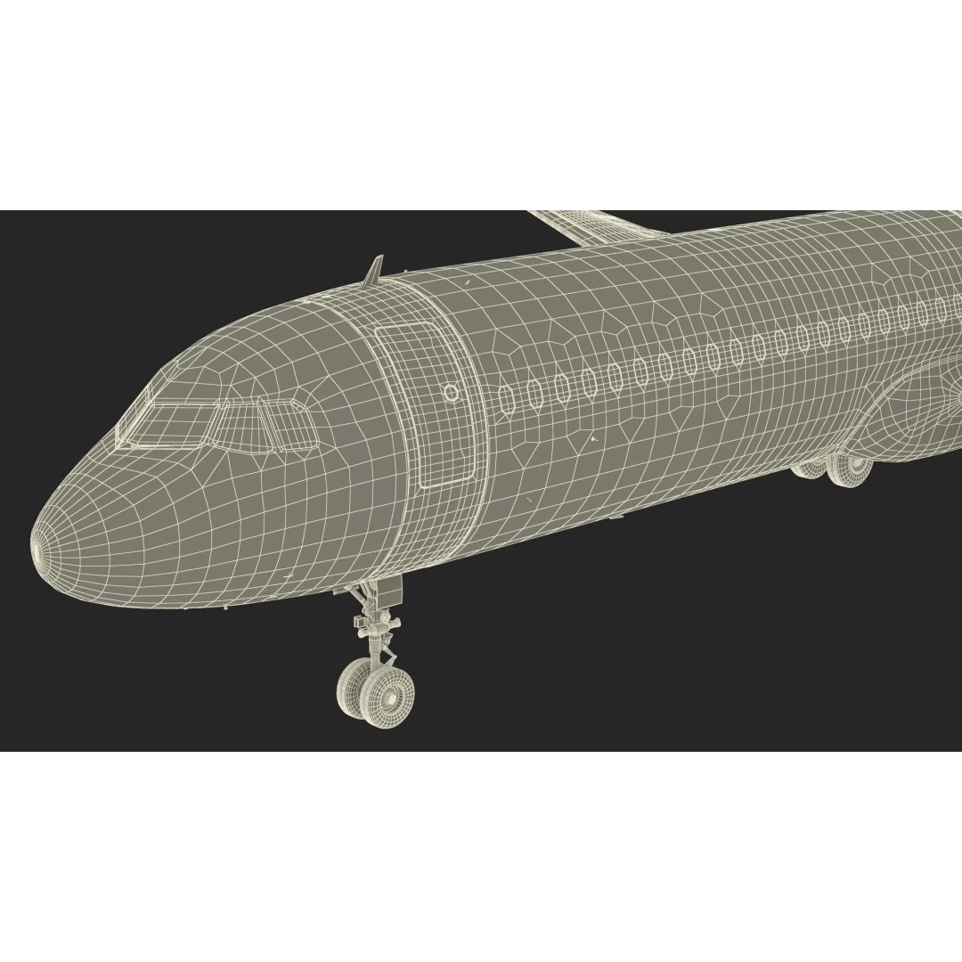 Delta Air Lines Airbus A321 NEO 3D Model – Rigged Cinema 4D Aircraft - View 36