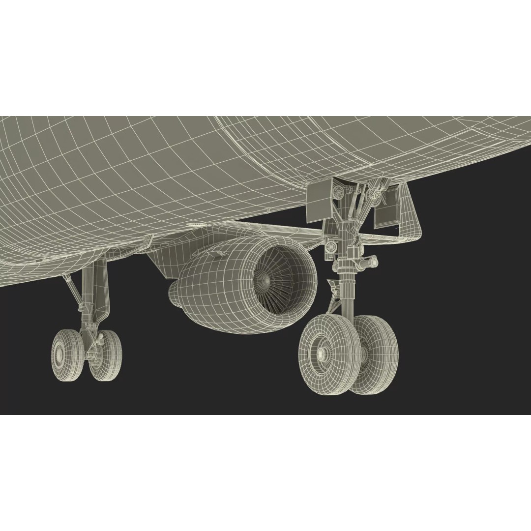 Delta Air Lines Airbus A321 NEO 3D Model – Rigged Cinema 4D Aircraft - View 37