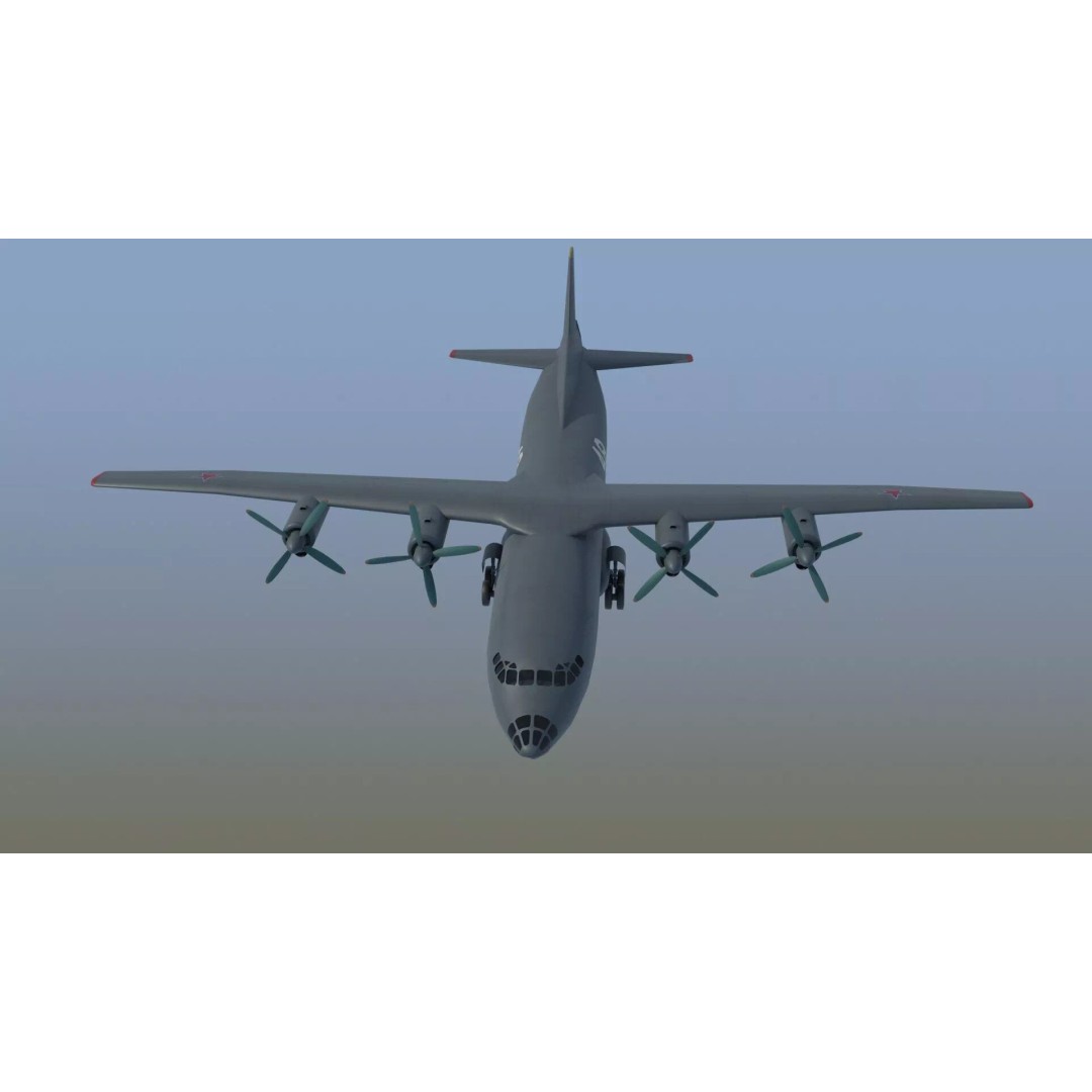 Antonov An-12 Transport Aircraft 3D Model – Game Ready, PBR Textures, FBX - View 22