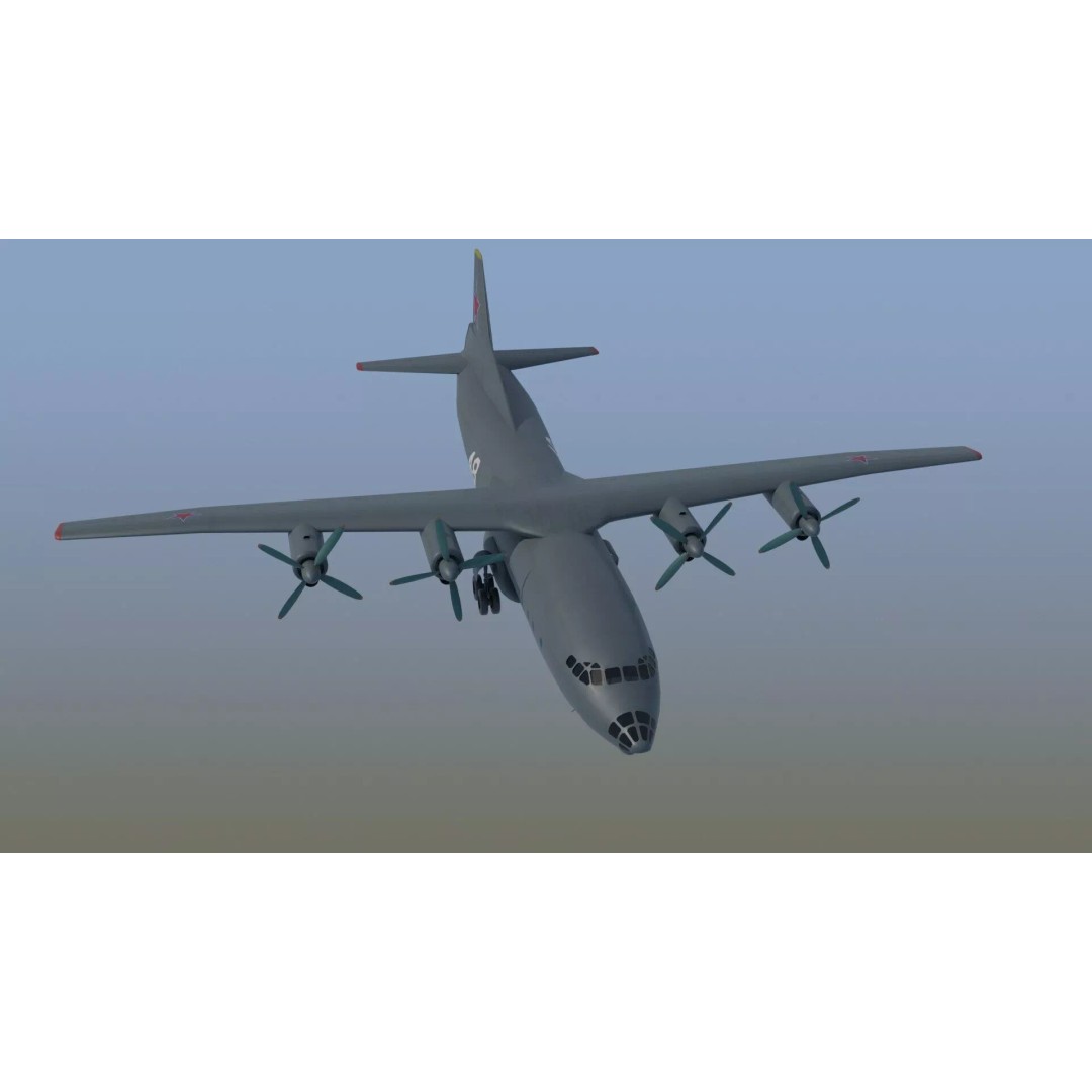Antonov An-12 Transport Aircraft 3D Model – Game Ready, PBR Textures, FBX - View 23