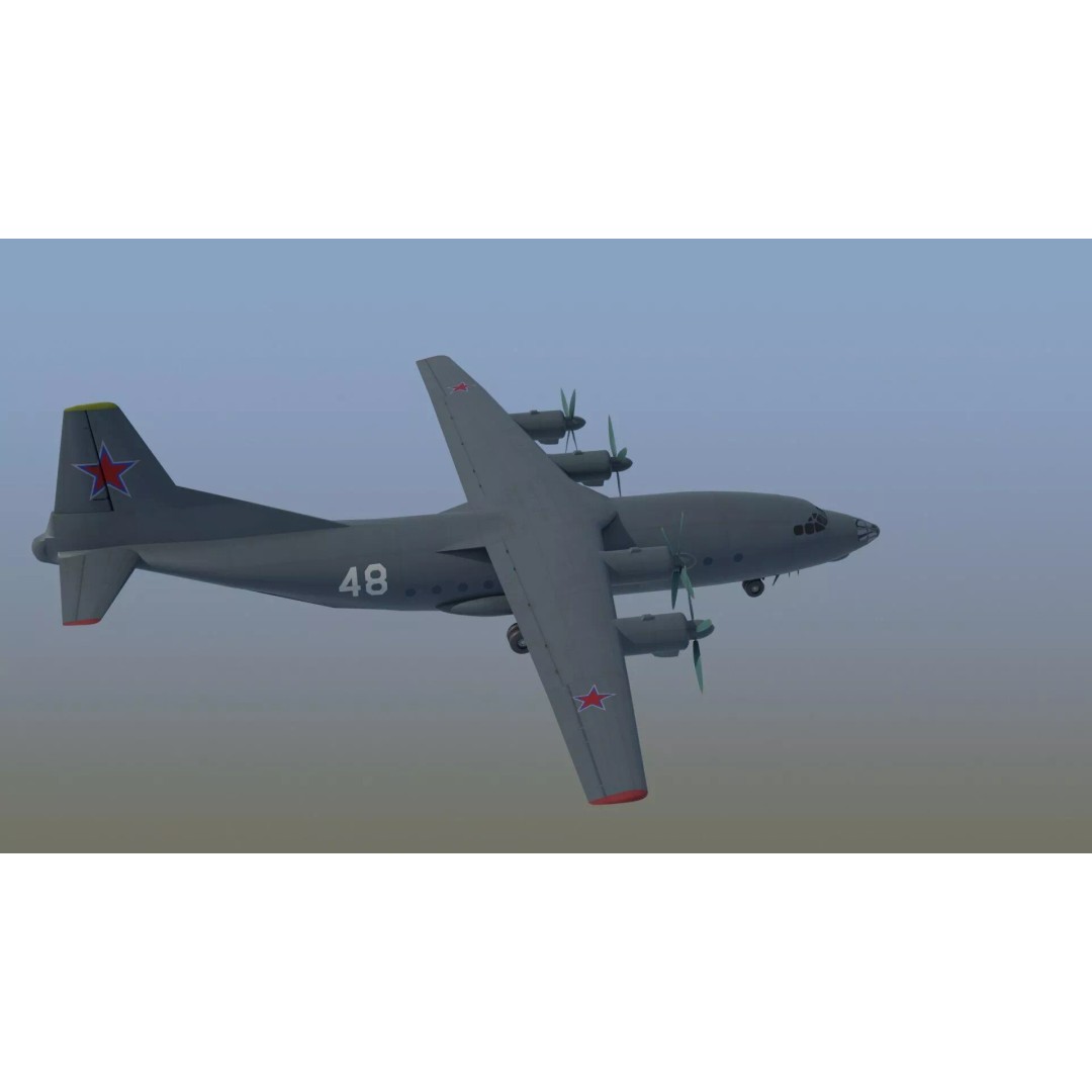 Antonov An-12 Transport Aircraft 3D Model – Game Ready, PBR Textures, FBX - View 5