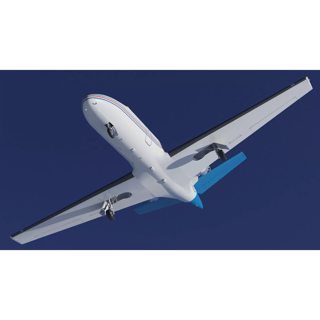 Cessna 550 Citation II 3D Model – Medium Quality Aircraft Asset, FBX, OBJ - View 10