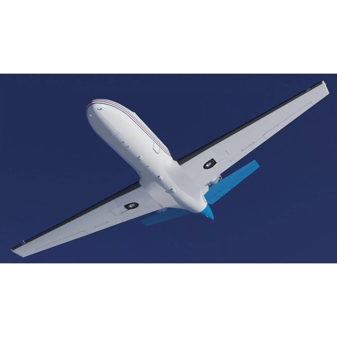Cessna 550 Citation II 3D Model – Medium Quality Aircraft Asset, FBX, OBJ - View 11