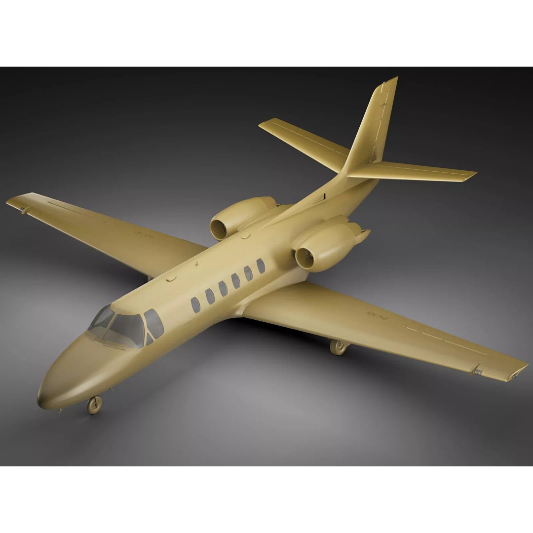 Cessna 550 Citation II 3D Model – Medium Quality Aircraft Asset, FBX, OBJ - View 15