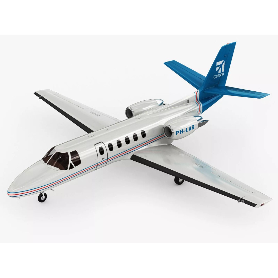 Cessna 550 Citation II 3D Model – Medium Quality Aircraft Asset, FBX, OBJ - View 2