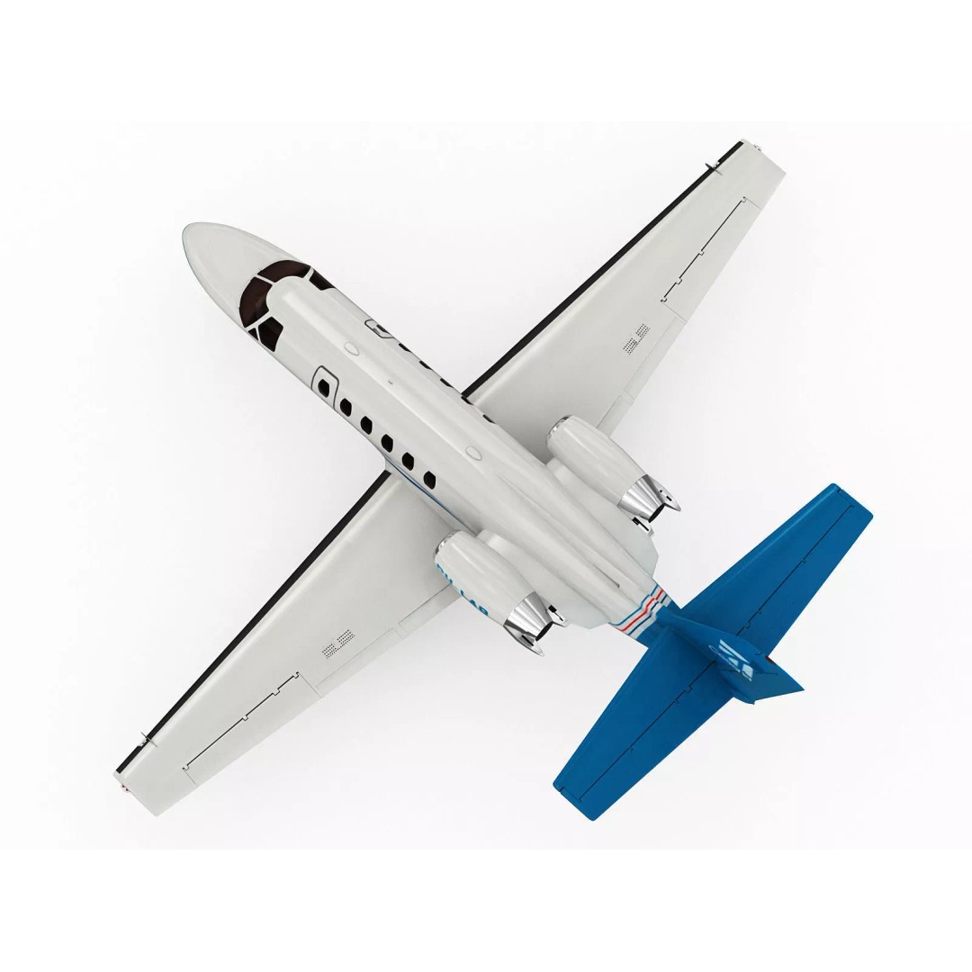 Cessna 550 Citation II 3D Model – Medium Quality Aircraft Asset, FBX, OBJ - View 5