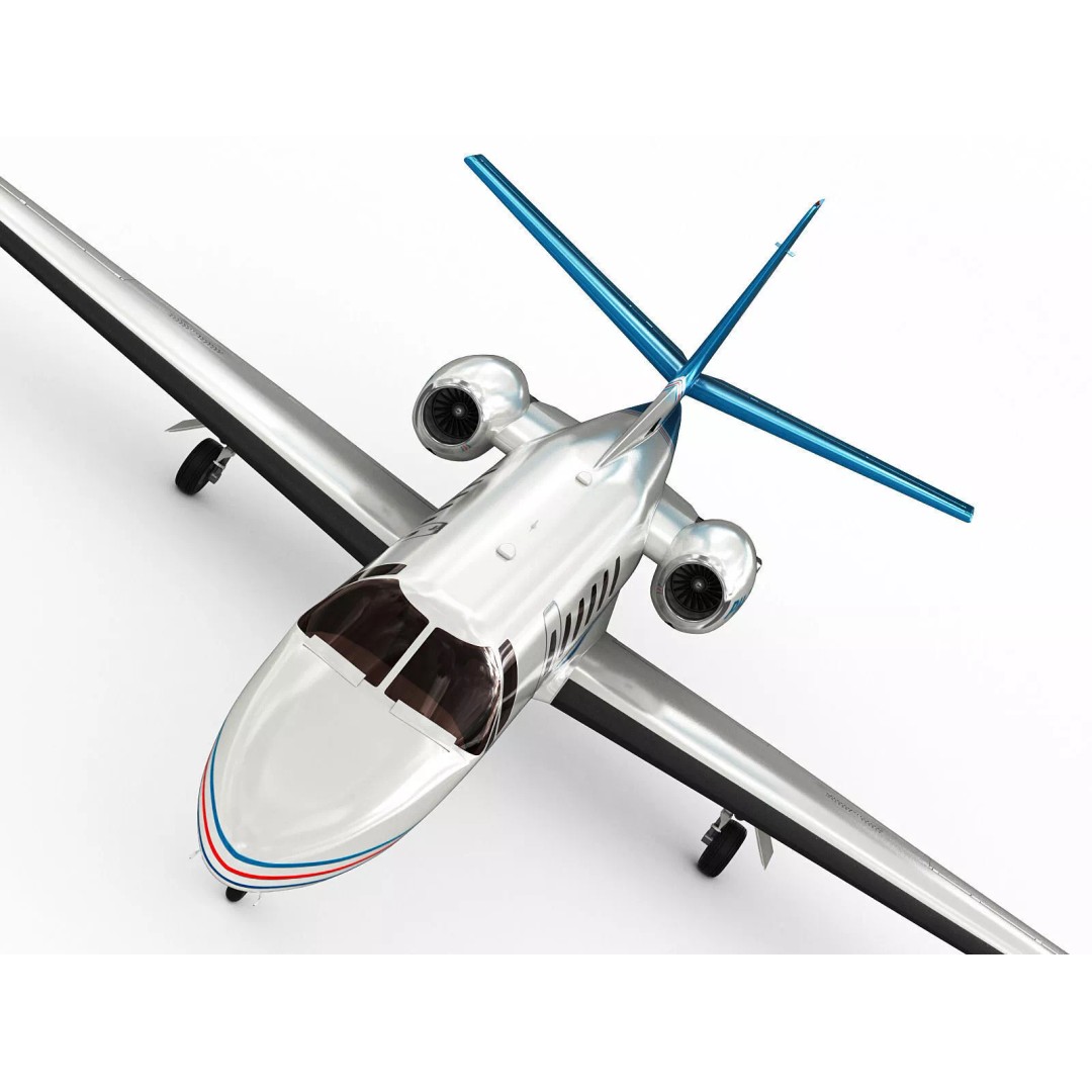 Cessna 550 Citation II 3D Model – Medium Quality Aircraft Asset, FBX, OBJ - View 7