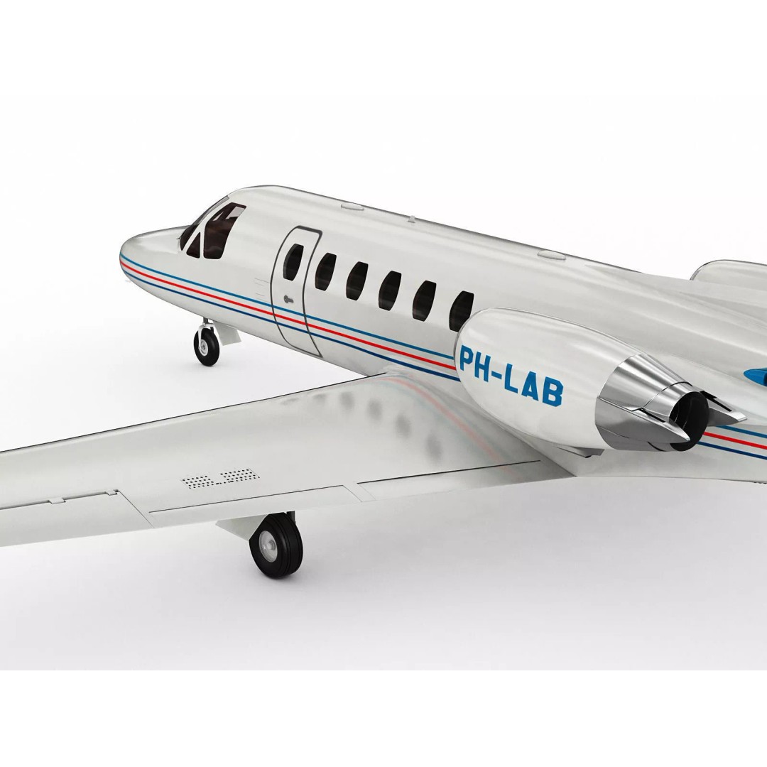 Cessna 550 Citation II 3D Model – Medium Quality Aircraft Asset, FBX, OBJ - View 8