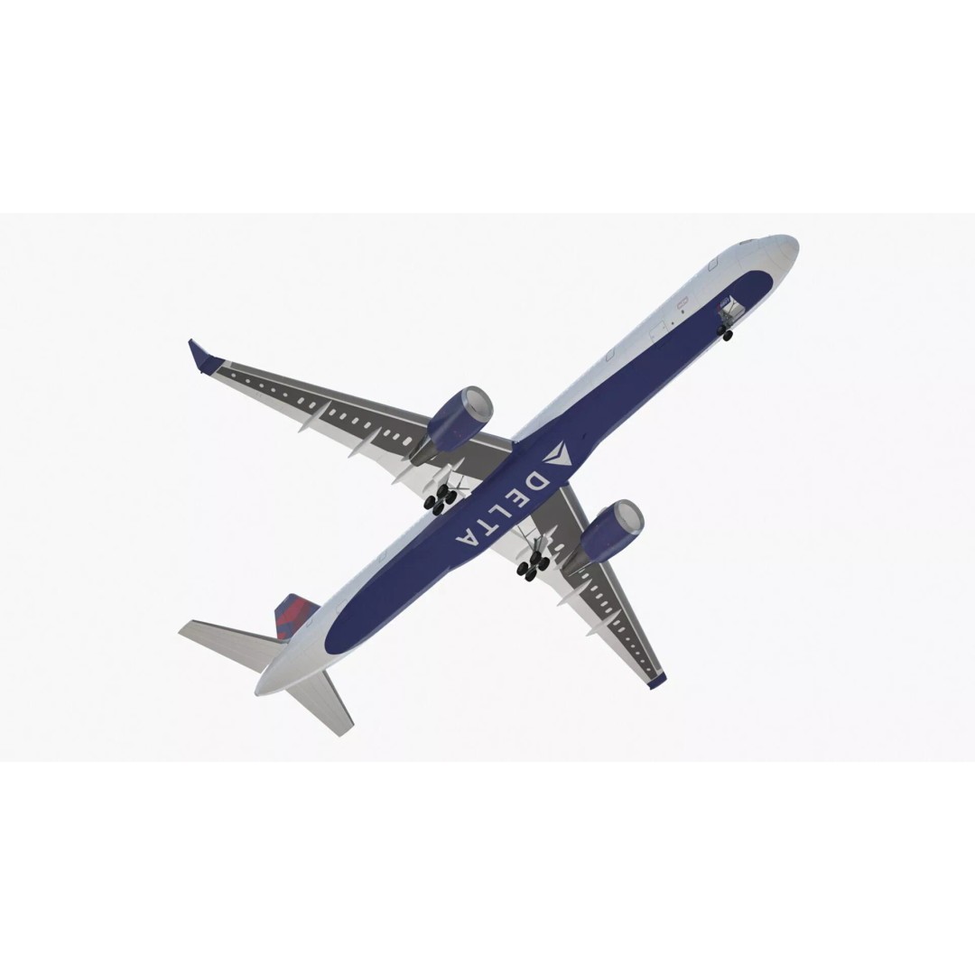 Delta Air Lines Boeing 757-300 3D Model – High Poly PBR Aircraft with Cabin - View 11