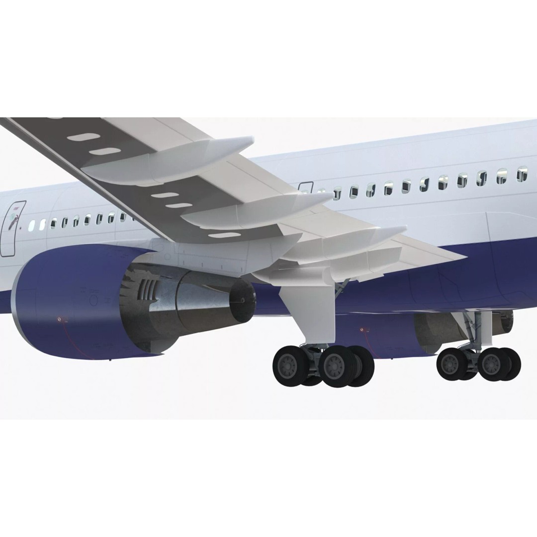Delta Air Lines Boeing 757-300 3D Model – High Poly PBR Aircraft with Cabin - View 17