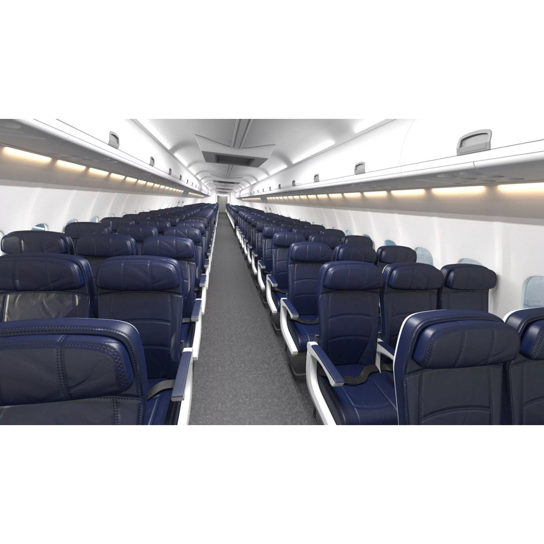 Delta Air Lines Boeing 757-300 3D Model – High Poly PBR Aircraft with Cabin - View 23