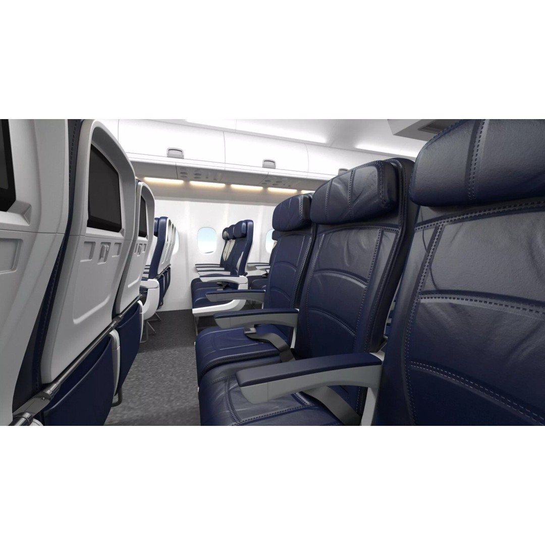 Delta Air Lines Boeing 757-300 3D Model – High Poly PBR Aircraft with Cabin - View 24