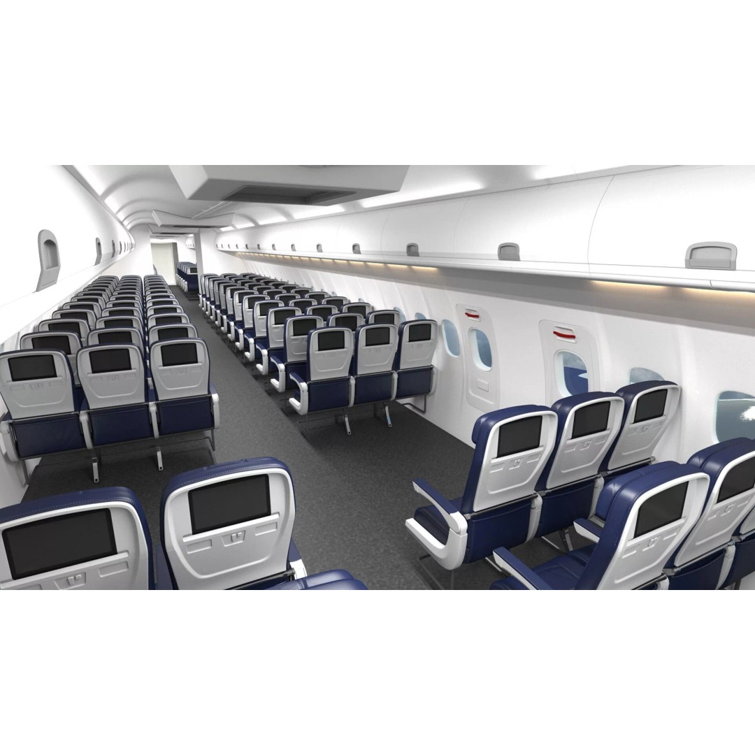 Delta Air Lines Boeing 757-300 3D Model – High Poly PBR Aircraft with Cabin - View 25